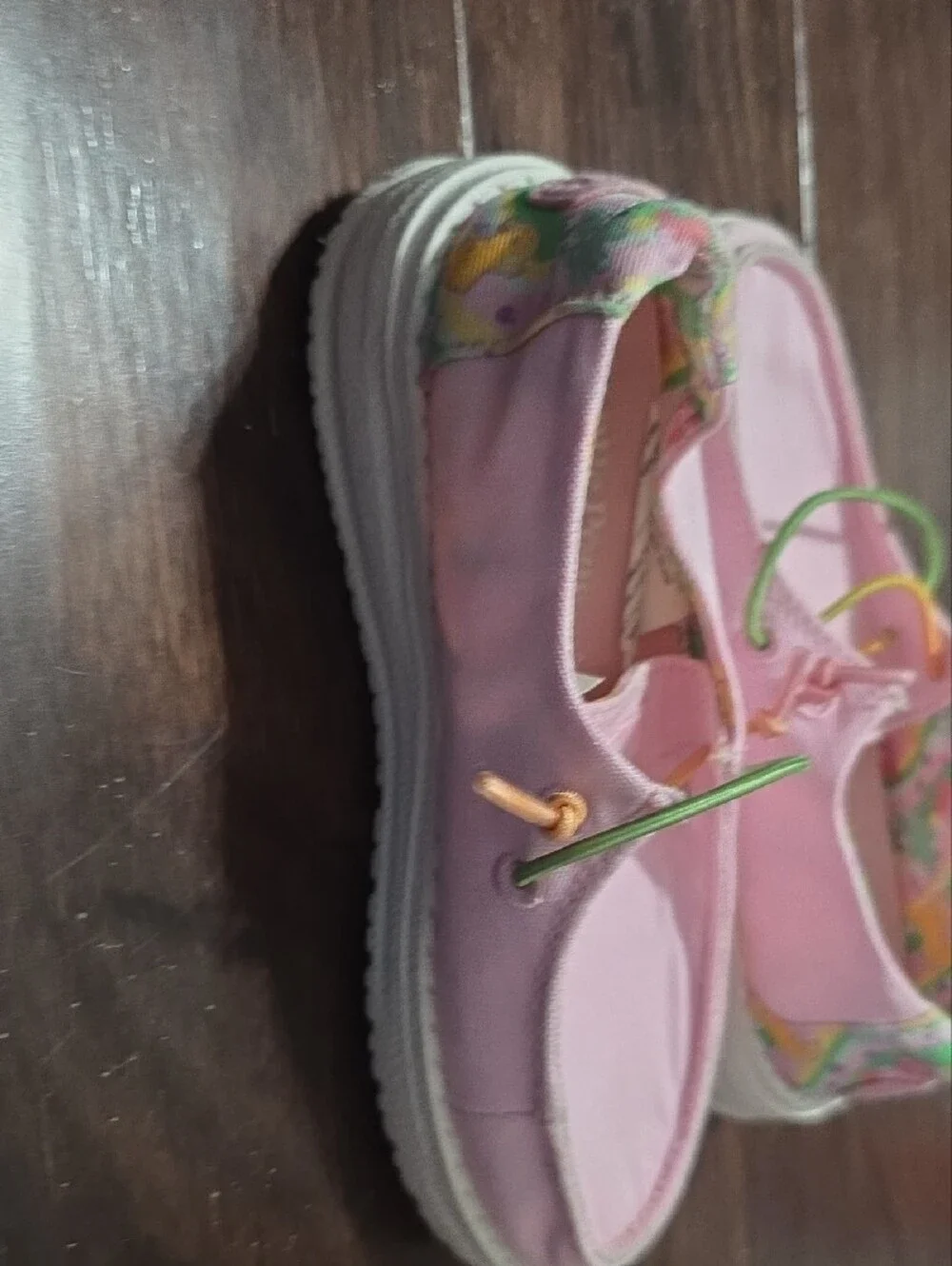 Hey Dude Pink Kids Slip-On Sneakers with Multicolor My LITTLE Pony Trim